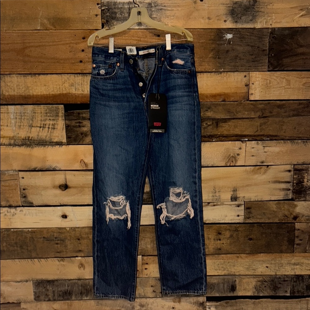 Levi's Distressed Blue Jeans
